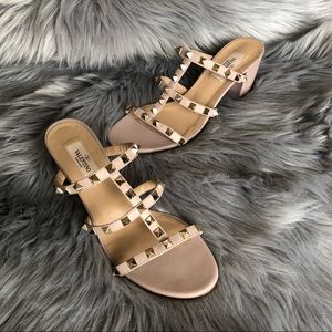 Valentino Rockstud Caged Nude Sandal Size 9
